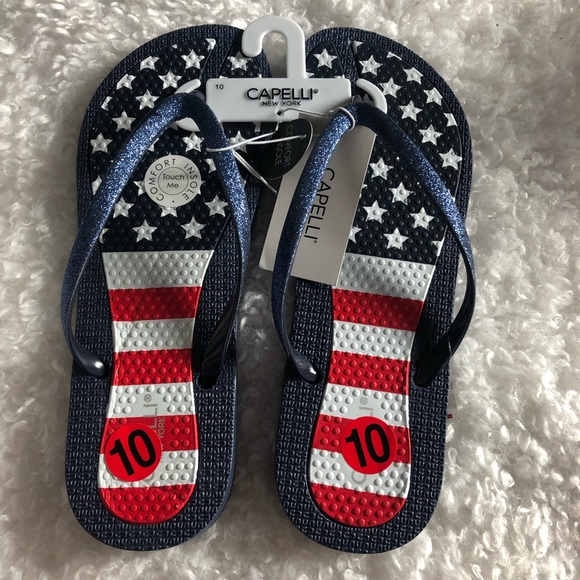 Capelli Patriotic Flip Flops Sz 10 - Picture 2 of 3